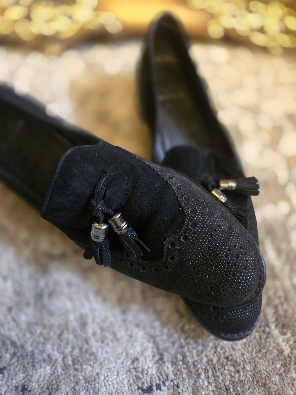 Stuart Weitzman Guything Suede Tassel Loafers
